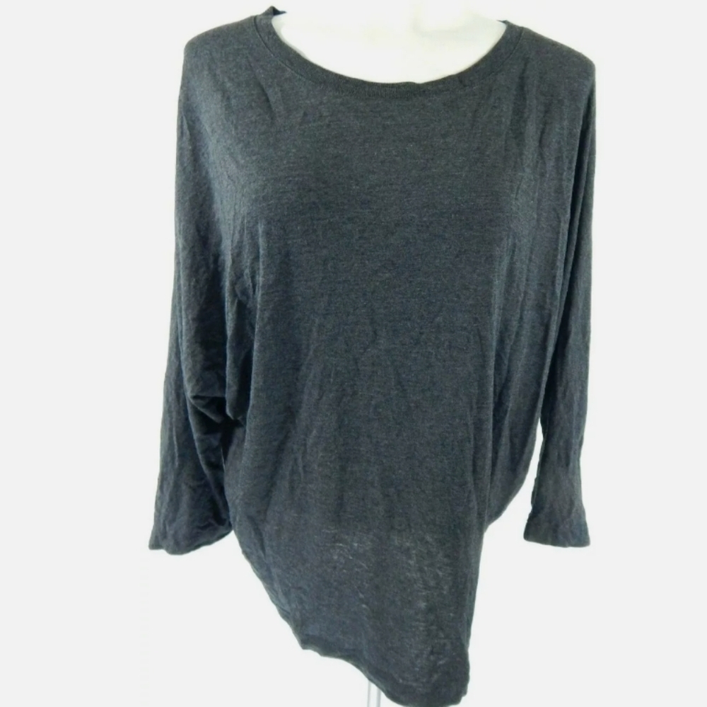Vince Gray Boat Neck Dolman Sleeve Top